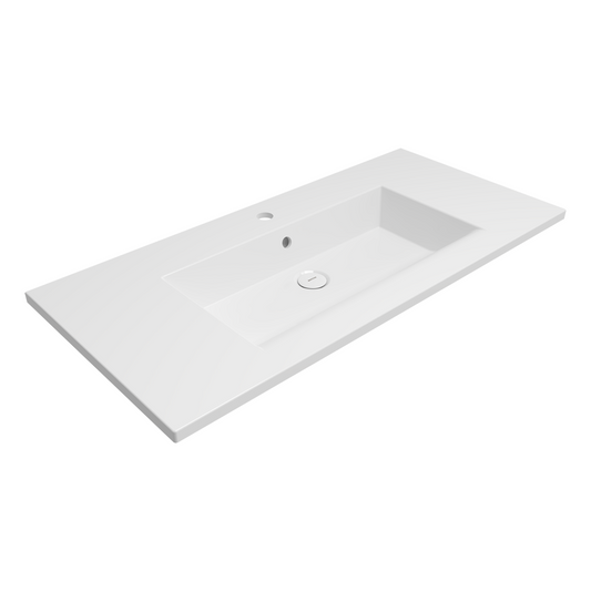 Раковина встраиваемая Milano Slim 1000x475 см с отверстием под смеситель и переливом