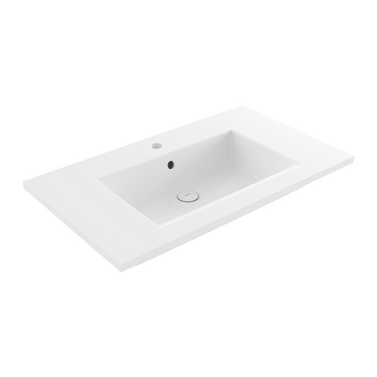 Раковина встраиваемая Milano Slim 800x475 см с отверстием под смеситель и переливом